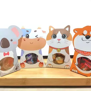 럭셔리 귀여운 만화 동물 모양 치료 판지 종이 상자 식품 패키지 사탕
