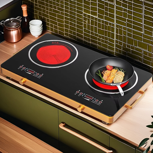 Fornello Elettrico Ceramico a Doppio Bruciatore per Uso Domestico, Riscaldamento a Infrarossi, Multifunzione, Non a Induzione, Adatto a Tutti <span class=keywords><strong>i</strong></span> Tipi di Pentole - Product Image 1