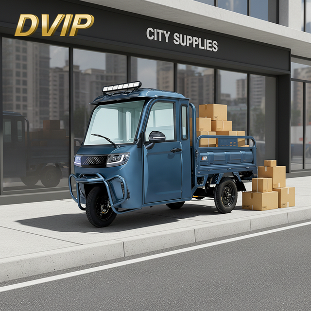 China Factory 800W Three Wheel Electric Cargo Bike Trike Closed 50-70km Long Range 400kg Payload 60V EEC