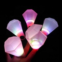 Cincin LED Ring Shot Glass Lampu Berlian Menyala Perhiasan Cincin Gelas Minuman untuk Pesta Bar Ulang Tahun Hadiah Pernikahan