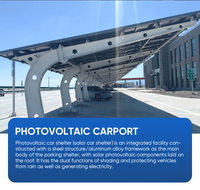 Soporte de carga estable para montaje de paneles solares en estacionamientos privados al aire libre, aplicación de energía renovable.