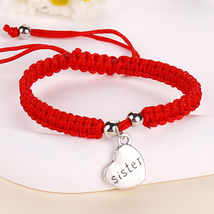 Fatto a mano buona fortuna Pulseras regalo per la festa della <span class=keywords><strong>mamma</strong></span> a mio figlio figlia gioielli per la famiglia regali braccialetti per <span class=keywords><strong>mamma</strong></span> con stringa rossa - Product Image 4