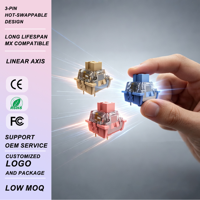 Wholesale Outemu DIY 3 Pin Linear Mechanical Gaming Keyboard Switches Customized From Guangdong