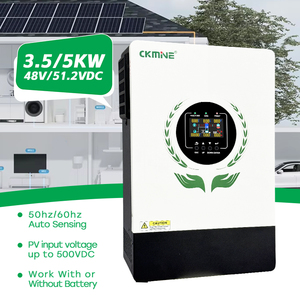 CKMINE Onduleur <span class=keywords><strong>Solaire</strong></span> Hybride Hors Réseau de Bonne Qualité, Entrée 5KW 5KVA, <span class=keywords><strong>Chargeur</strong></span> Onduleur Domestique 48V Monophasé 220V 230V Parallèle - Product Image 2