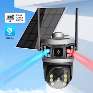 Cámara Solar V380 Pro 4G con Vista Dual, 3 Lentes con Conexión, Zoom 10x, Seguridad para Exteriores con Intercomunicador de Voz y Alarma - Product Image 1
