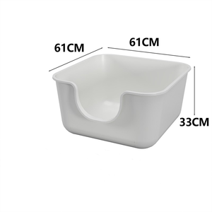 Arenero semicerrado extragrande al por mayor para gatos, de plástico a prueba de salpicaduras, de alta capacidad, fácil de limpiar, inodoro ecológico para mascotas - Product Image 6