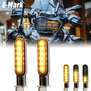 <span class=keywords><strong>Indicateur</strong></span> d'ambre <span class=keywords><strong>de</strong></span> moto dynamique chromé noir 12v avec DRL blanc <span class=keywords><strong>pour</strong></span> moto universelle aventure <span class=keywords><strong>de</strong></span> course vélo EV à deux roues - Product Image 1