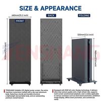 WiFi Kontrollü Animasyonlu Asansör Yön Belirleme Özellikli P1.2-P2.5 Piksel Aralıklı Taşınabilir Katlanabilir Video Duvar Ekranlı LED Poster Afiş