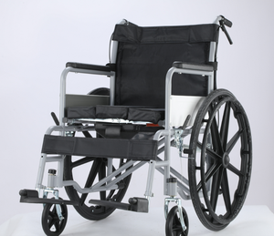 Chaise roulante manuelle pliable en acier de base en vente chaude - Certifiée CE, garantie 1 an, expérience confortable - Product Image 2