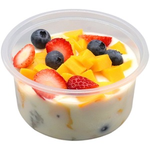 Taza de salsa de <span class=keywords><strong>PP</strong></span> transparente con tapa con bisagras de plástico, embalaje desechable personalizado, almacenamiento de alimentos, tapa Ovalada para mascotas, contenedor de plástico para pasteles - Product Image 3