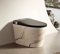 Toilette intelligente avec écran numérique et lumière nocturne, toilette bidet à capteur automatique pour une utilisation nocturne sécurisée, équipement de salle de bain de luxe