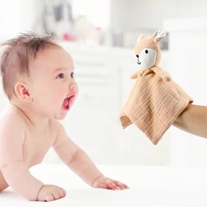 Couette pour bébé en mousseline de coton <span class=keywords><strong>Renard</strong></span> Animal en peluche Jouet apaisant pour la dentition Literie pour enfants - Product Image 6