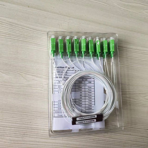 Divisor de Fibra Óptica 1*8, Precio de Fábrica, Micro SC/APC, Tubo de Acero, 0.9mm, Blanco, PLC - Product Image 5