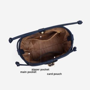 Wholesale Custom Lady Fashion <b>Waterproof</b> Geometric Jacquard Bucket <b>Bag</b> Women PU Leather <b>Drawstring</b> Shoulder <b>Bag</b> Detachable - Product Image 5