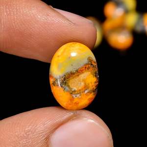 Cabujón de Jaspe Abeja Natural Yashee, Forma Ovalada de 16x12 mm, para Fabricación de Joyas, Suministro de Piedras, Sanación de Chakras - Product Image 3