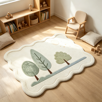 Tapis tufté sur mesure pour salon, lavable en machine, tapis moelleux et duveteux de designer, tapis tufté pour chambre d'enfant