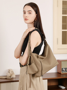 New Arrivals woman <b>handbags</b> wholesale trendy <b>handbags</b> for women luxury designer genuine leather with mini bag charm - Product Image 3