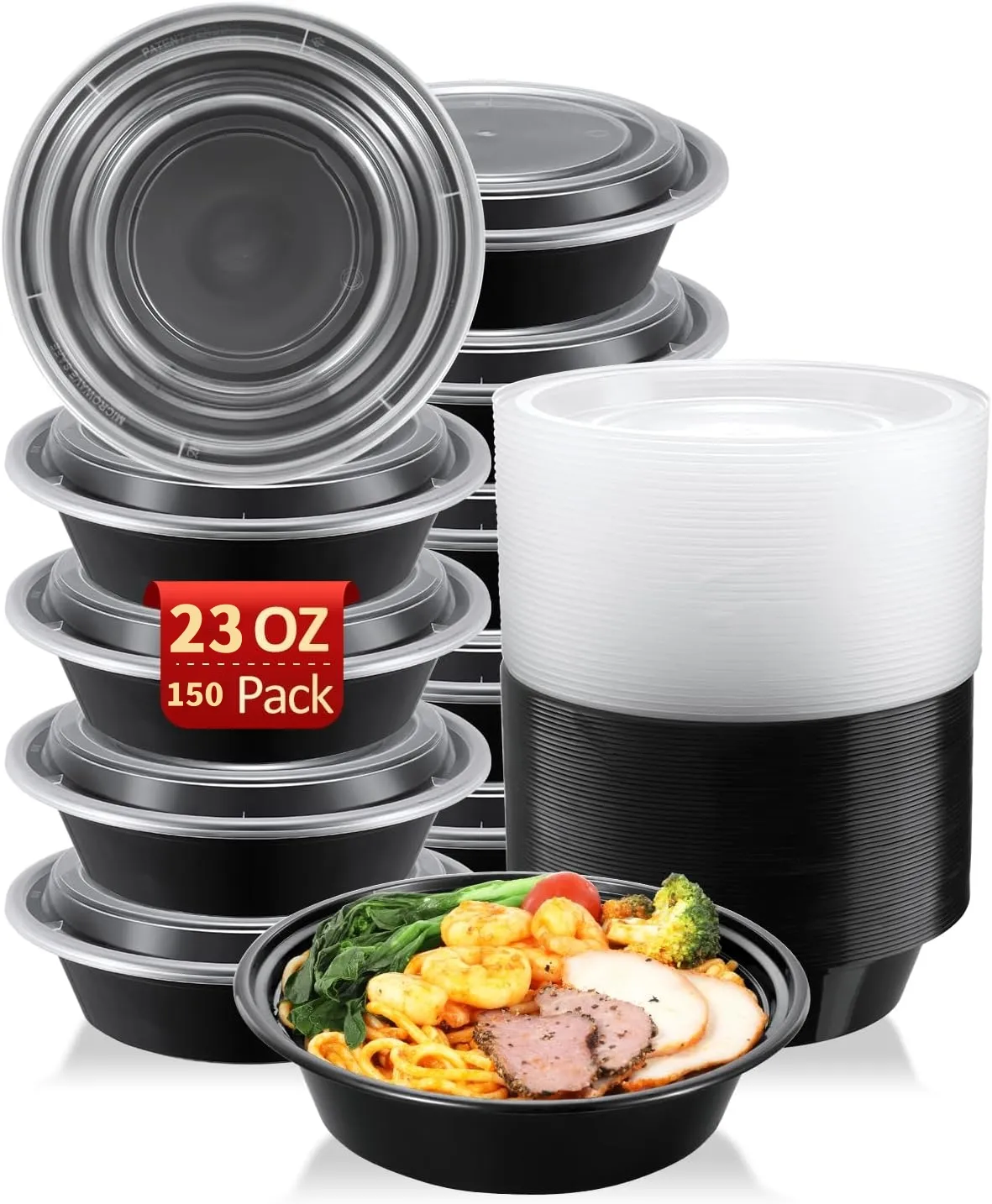 Transparente Suppenschale gekochte Mikrowellenbox für sichere gekochte Lebensmittel Lebensmittelaufbewahrung mit Deckel Lebensmittelverpackungsbehälter