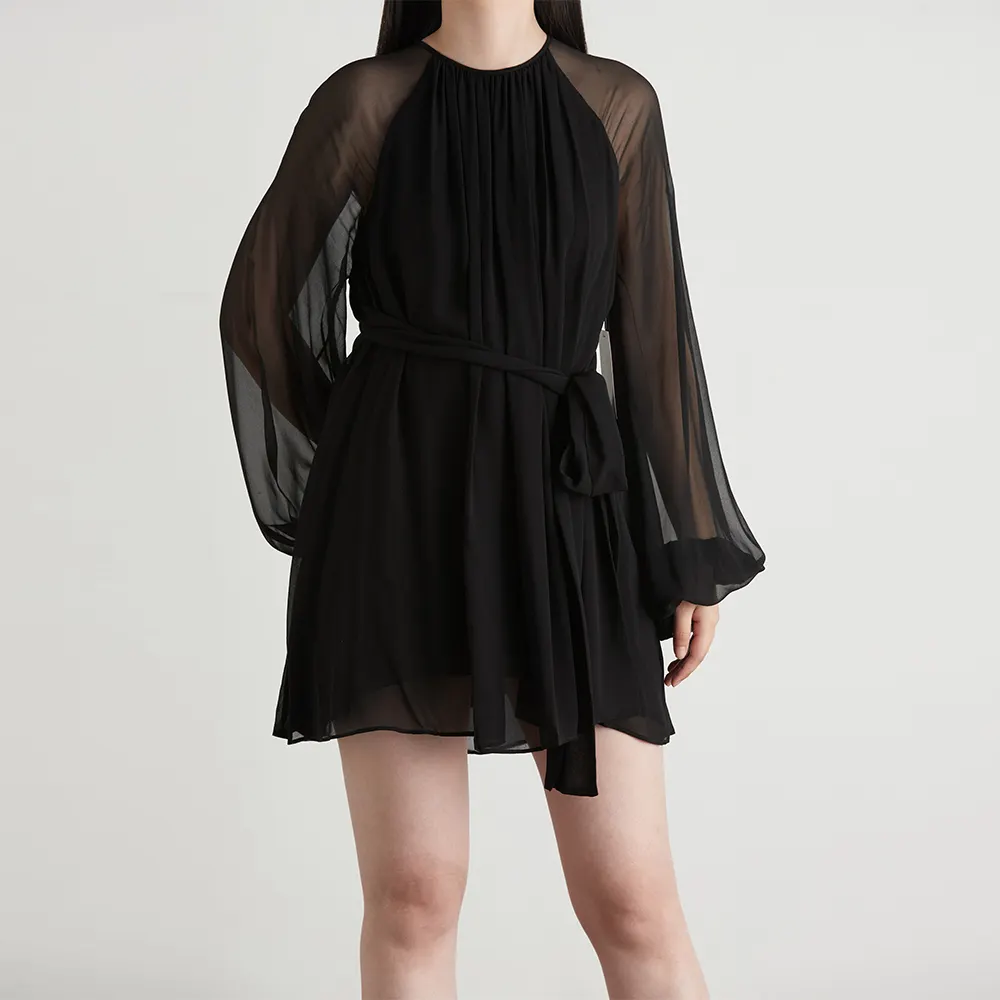 Hot Sales OEM/ODM Custom High Street Black Dress Mini Dress For Women