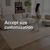Tapis de salon en peluche, résistant à la saleté, antidérapant, grande surface, couverture complète, tapis pour canapé et table basse, fausse fourrure de cachemire, 4m