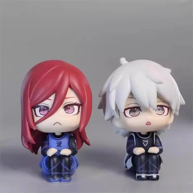 Blue Lock Figurine Chibi PVC 9 Cm – Lot De 6 Statuettes Anime Mignonnes, Décor Collection Personnages Équipe