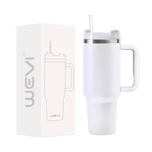 WeVi 40oz Becher mit Griff Doppelwandiger vakuum isolierter Reise abenteuer Quencher Tumbler Cups aus Edelstahl