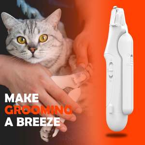 Coupe-ongles <span class=keywords><strong>pour</strong></span> animaux de compagnie rechargeable par USB 8000 tr/min avec 2 lumières LED, soin des griffes <span class=keywords><strong>pour</strong></span> chiens, soin des griffes <span class=keywords><strong>pour</strong></span> chats, <span class=keywords><strong>pour</strong></span> ongles non noirs - Product Image 3