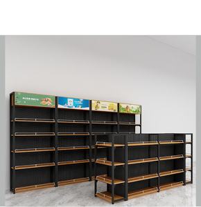 खुदरा दुकानों और सुपरमार्केट के लिए अनुकूलन आकार के साथ टिकाऊ स्टील-लकड़ी डिस्प्ले स्टैंड (एकल/डबल-पक्षीय) - Product Image 2