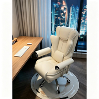 Fauteuil de Gaming Confortable pour la Maison et les Salons Internet, Chaise Inclinable avec Dossier Réglable, Structure en Acier Inoxydable, Revêtement en Cuir