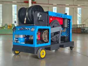 Nettoyeur haute pression à essence diesel à démarrage électrique commercial 200 bar avec réservoir d'eau 160 pour le <span class=keywords><strong>nettoyage</strong></span> du sol du toit - Product Image 3