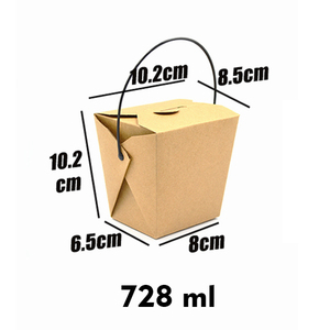 Dùng một lần 16/26/32 oz cấp thực phẩm giấy mì hộp với xử lý cho Take-Away outboxes - Product Image 4