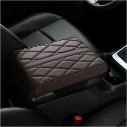 Cuscinetto Protettivo in Pelle per Bracciolo Anteriore Auto, Scatola Portaoggetti, Poggiagomito, Accessori Interni Sportivi - Product Image 6