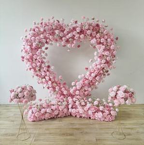 W-C020 Nuovo Design Arco a Cuore Artificiale 7ft/8ft con Fiori Arco a Cuore di Rose Artificiali per Proposte di Matrimonio e Sfondo per Eventi - Product Image 5