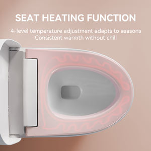 Vente flash, siège chauffant en céramique blanche à poser au <span class=keywords><strong>sol</strong></span>, double chasse d'eau, <span class=keywords><strong>WC</strong></span> intelligent automatique, télécommande, toilette intelligente - Product Image 3