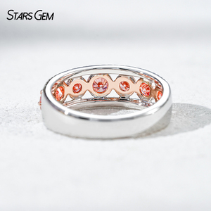 แหวนเพชรเม็ดเดี่ยวทรงกลมสีชมพู น้ำหนัก 0.91 กะรัต ได้รับการรับรองจาก IGI จาก Starsgem Jewelry แหวนแต่งงานเพชรเพาะเลี้ยง - Product Image 5