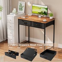 Petit bureau d'ordinateur portable avec tiroirs de rangement, table d'étude d'écriture moderne pour bureau à domicile pour petits espaces