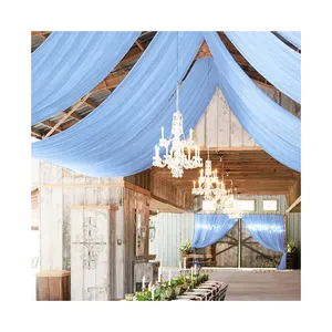 Sheer Fabric Ceiling Draping Soft and Dreamy Drapery for Any Occasion