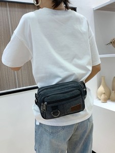Latest High Quality Casual Custom Logo Washed Canvas Multi-pocket Tactical Waist Bag Men's Bag Crossbody Shoulder - Product Image 5