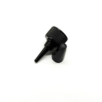 Bouchon de bouche en plastique noir 18/410 20/410 24/410 28/410 couvercle de bec avec couvercle torsadé à longue buse pour bouteille d'huile de colle