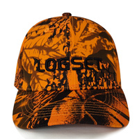 Casquette de baseball camouflage orange personnalisée avec broderie d'arbre, idéale pour la chasse et le tir