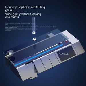 Ensemble <span class=keywords><strong>de</strong></span> pomme <span class=keywords><strong>de</strong></span> douche en laiton LED <span class=keywords><strong>gris</strong></span> canon, colonnes <span class=keywords><strong>de</strong></span> douche carrées, montage mural, mitigeur <span class=keywords><strong>de</strong></span> douche en cascade - Product Image 4