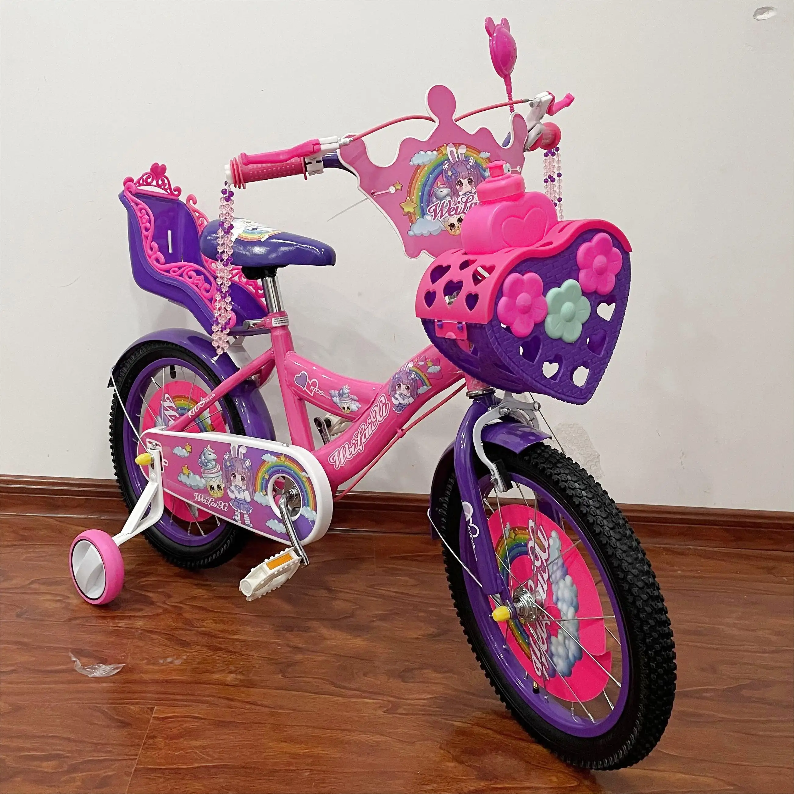 دراجة صغيرة للأطفال للركوب من مصنع مصنع المعدات الأصلي 2023 للأطفال دراجات سعيدة للأطفال مع عجلة تدريب وتصميم جرس