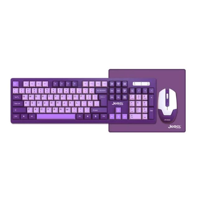 Wholesale 2.4GHz Wireless Gaming Keyboard and 4D Mouse Combo 104/105/107 Full Keys Office 3-in-1 with Mix Color Mouse Pad
