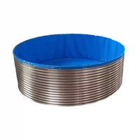 Bassin Circulaire pour Système d'Aquaculture RAS, Bassin d'Élevage Galvanisé en PVC pour Ferme Aquacole