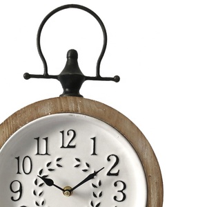 Venta al por mayor precio barato de fábrica de madera retro de vintage blanco cuarzo pequeño reloj de mesa, reloj de escritorio de la Oficina para el hogar - Product Image 2