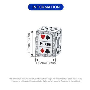 Nuevo colgante de cuentas con forma de carta de juego, diseño original, lujo discreto, moderno y versátil. - Product Image 3