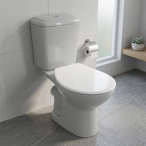 WC économique en céramique deux pièces, cuvette blanche, sanitaires de salle de bain, ensemble de toilettes 2 pièces - Product Image 6