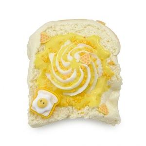 Lemon Cream <b>Mini</b> Toast Slime Squishy Toy Food Grade Silicone Decompression Stress Relief Squeeze Toy Cute Bread Shaped <b>Hand</b> Toy - Product Image 1