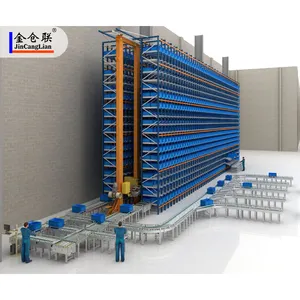 2023 Custom Warehouse ASRS Automatic Storage Racking System With Heavy Duty Stacker Crane Pallet Rack Storage Shelves