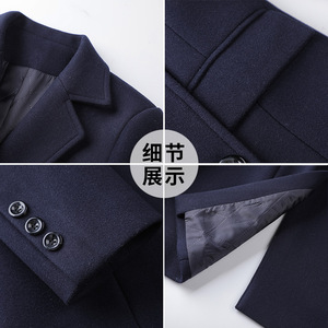 Women's Professional Winter Wool Coat Mid Length Black Hotel Uniform With Pocket Thickened Warm - Product Image 4